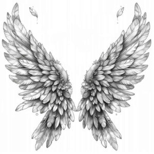 symbolic-wings-tattoo – tattoo design ideas free ai generated – neotraditional-refined-color-palette – for-toe – Gallery: wings-inkby-ai