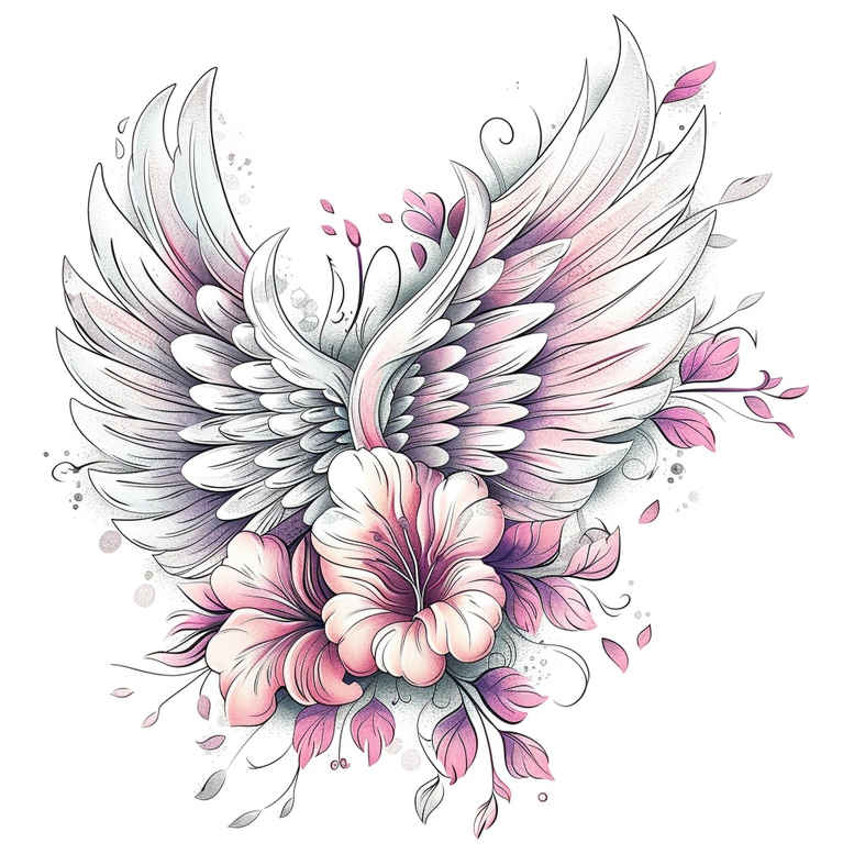wings tattoo design ideas Surrealism timeless angelic grace stands for determination