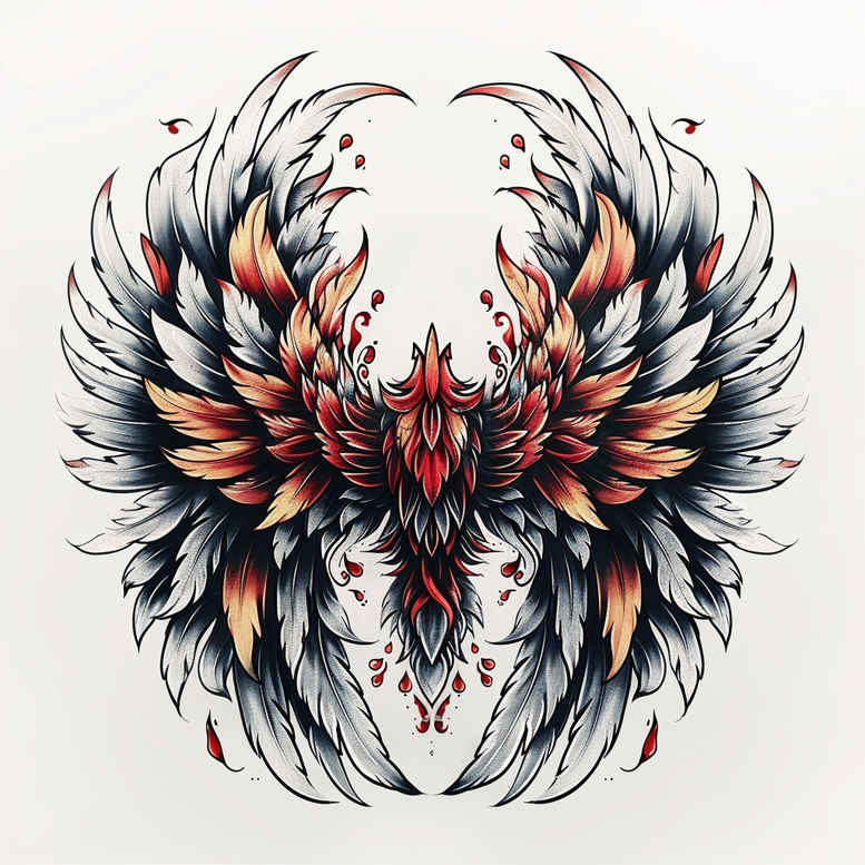 wings tattoo design ideas mirrored effect celestial arc for outer arm
