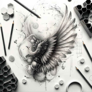wings tattoo design ideas saturated celestial arc for upper thigh