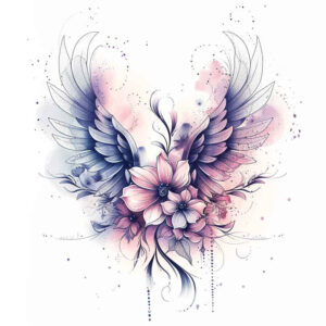 wings tattoo design ideas Surrealism distorted reality celestial glide for chest
