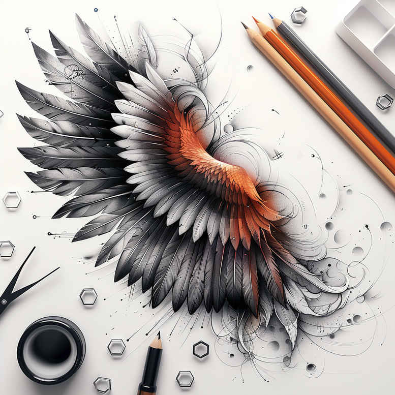 wings tattoo design ideas esoteric symbolism celestial glide for scapula