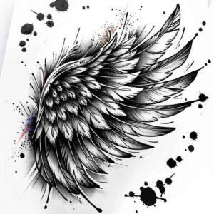 wings tattoo design ideas Realism digital realism dream flight for lower back