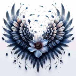 wings tattoo design ideas Realism precise anatomy feather fan for back of neck