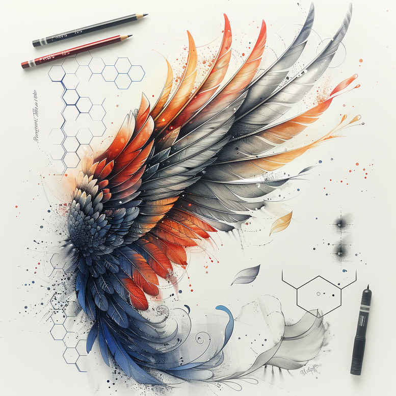 wings tattoo design ideas detailed textures feathered lift represents endurance