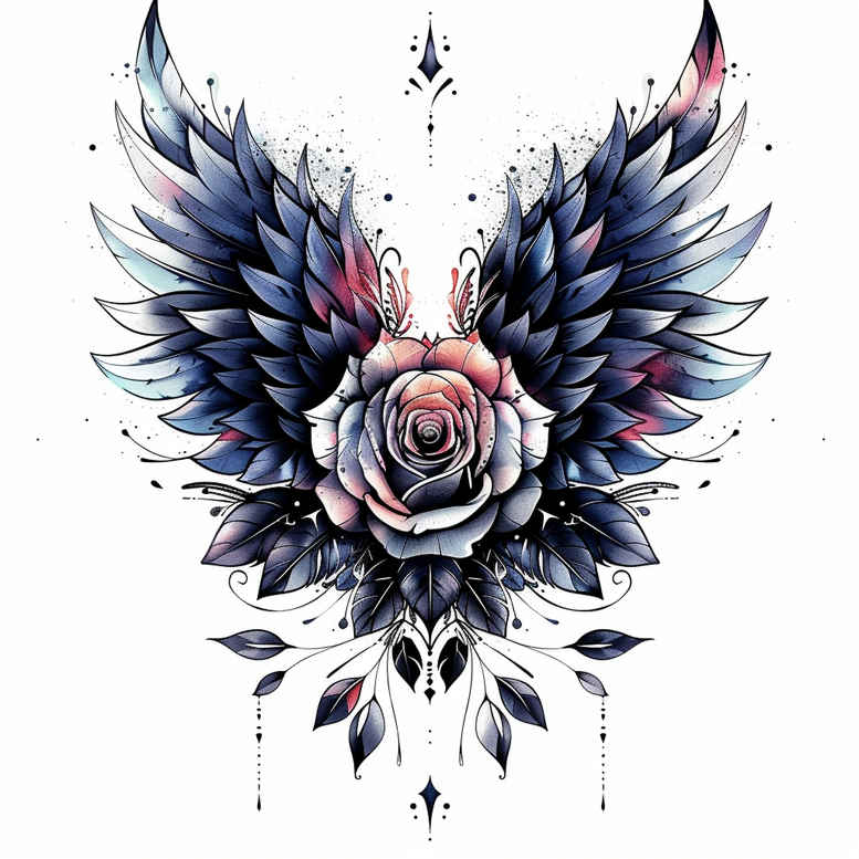 wings tattoo design ideas structured design flight symbol for side torso