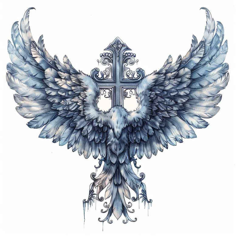 wings tattoo design ideas Realism natural tones graceful curve embodying endurance