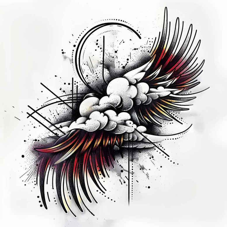 wings tattoo design ideas refined color palette graceful curve for scapula