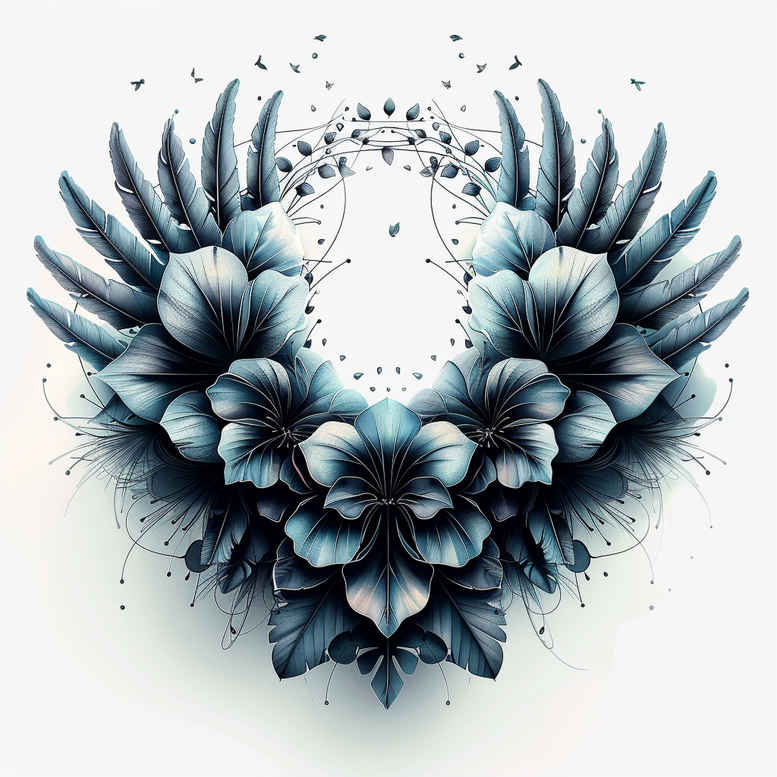 wings tattoo design ideas monochrome graceful curve represents courage