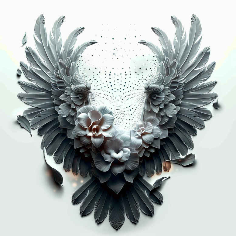 wings tattoo design ideas distorted perspective heavenly reach for palm