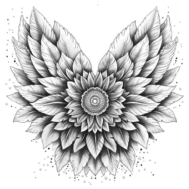 wings tattoo design ideas Neotraditional vivid color high ascent for ribs