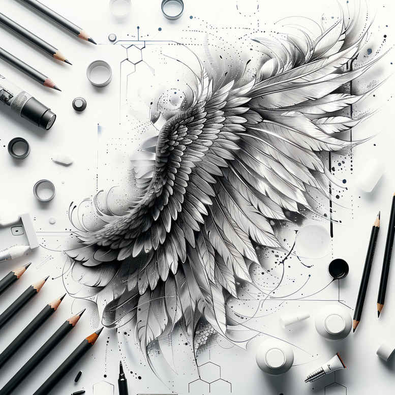 wings tattoo design ideas ambiguous space high ascent shows determination