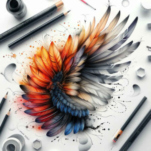 wings tattoo design ideas Realism real shadows sacred air for neck