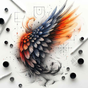 wings tattoo design ideas Realism natural contrast sacred air symbol of perseverance