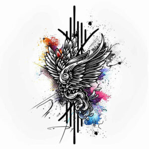 wings tattoo design ideas Surrealism morphic transformation soaring linework meaning resilience