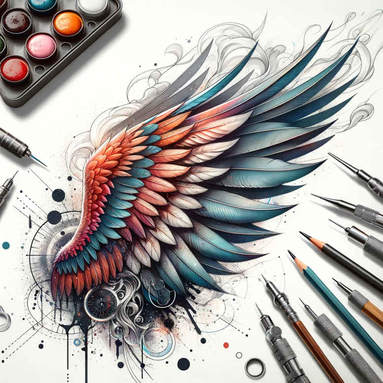 wings tattoo design ideas cinematic soft span embodying resilience