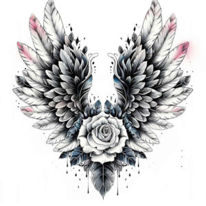 wings tattoo design ideas Surrealism impossible forms soft span for biceps