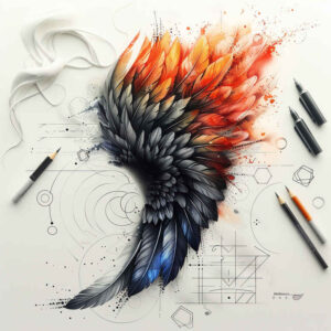 wings tattoo design ideas matte-finish spirit lift symbolising determination