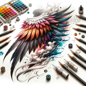 wings tattoo design ideas ethereal wind motion for forearm