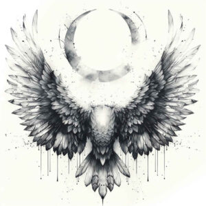 wings tattoo design ideas clean fill wind motion symbol of determination