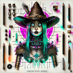 3d-witch-tattoo – tattoo design ideas free ai generated – mask – for-side-torso – Gallery: witches-inkby-ai