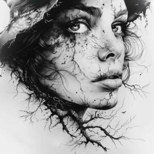 darkness-motif-tattoo – tattoo design ideas free ai generated – twisted – for-upper-thigh – Gallery: witches-inkby-ai