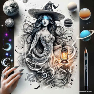 energy-tattoo – tattoo design ideas free ai generated – phantom – for-ribs – Gallery: witches-inkby-ai