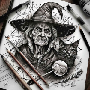 for-women – tattoo design ideas free ai generated – nightmarish – for-full-back – Gallery: witches-inkby-ai