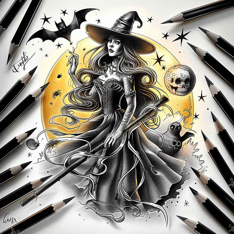 for-women – tattoo design ideas free ai generated – screaming – for-triceps – Gallery: witches-inkby-ai