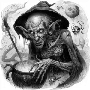 herbs-motif-tattoo – tattoo design ideas free ai generated – creeping-shadow – for-back-of-neck – Gallery: witches-inkby-ai