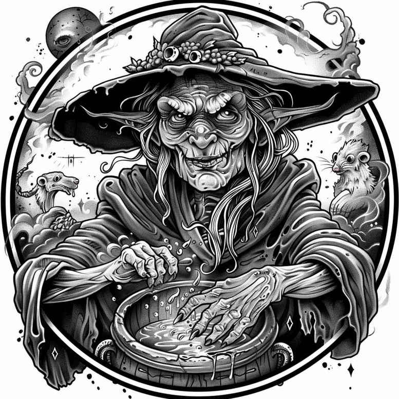 herbs-motif-tattoo – tattoo design ideas free ai generated – lurking – for-wrist – Gallery: witches-inkby-ai