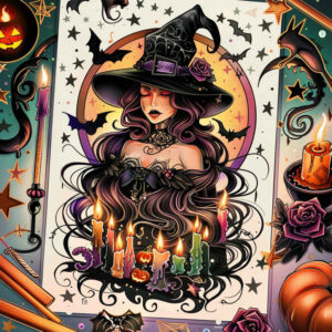 legend-motif-tattoo – tattoo design ideas free ai generated – black-fog – for-sternum – Gallery: witches-inkby-ai