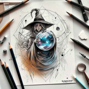 legend-motif-tattoo – tattoo design ideas free ai generated – silence – for-thigh – Gallery: witches-inkby-ai