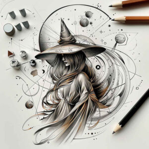 legend-motif-tattoo – tattoo design ideas free ai generated – unsettling – for-biceps – Gallery: witches-inkby-ai
