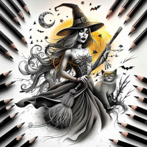 legend-motif-tattoo – tattoo design ideas free ai generated – void – for-side-torso – Gallery: witches-inkby-ai