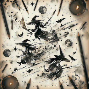 light-effect-tattoo – tattoo design ideas free ai generated – faded – for-hand – Gallery: witches-inkby-ai