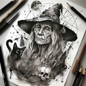 light-effect-tattoo – tattoo design ideas free ai generated – tar – for-wrist-side – Gallery: witches-inkby-ai