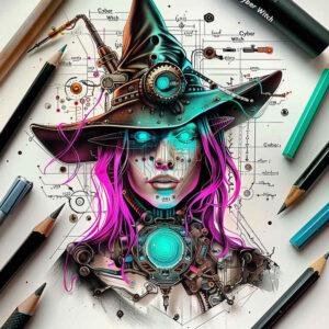 magic-and-spells-tattoo – tattoo design ideas free ai generated – ghostly – for-upper-chest – Gallery: witches-inkby-ai