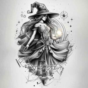 magic-and-spells-tattoo – tattoo design ideas free ai generated – horror – for-toe – Gallery: witches-inkby-ai