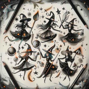moon-motif-tattoo – tattoo design ideas free ai generated – crawling – for-inner-arm – Gallery: witches-inkby-ai