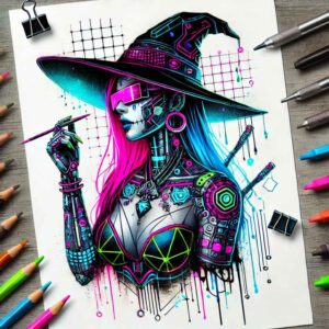 moon-tattoo – tattoo design ideas free ai generated – deep-shadows – for-arm – Gallery: witches-inkby-ai