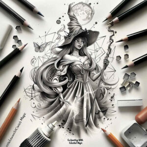 moon-tattoo – tattoo design ideas free ai generated – whispering – for-hip – Gallery: witches-inkby-ai