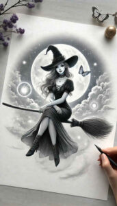 mystery-and-magic-tattoo – tattoo design ideas free ai generated – grim – for-temple – Gallery: witches-inkby-ai