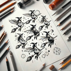 mystery-symbol-tattoo – tattoo design ideas free ai generated – deep-shadows – for-collarbone – Gallery: witches-inkby-ai