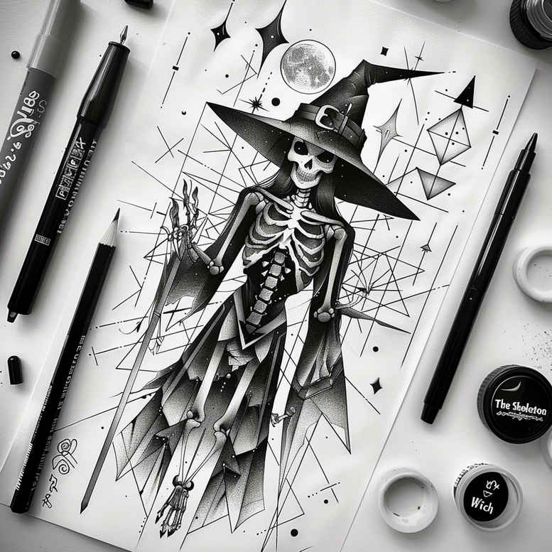 natural-magic-tattoo – tattoo design ideas free ai generated – freaky – for-wrist-side – Gallery: witches-inkby-ai