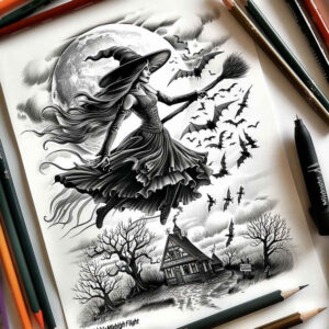 natural-magic-tattoo – tattoo design ideas free ai generated – grotesque – for-outer-arm – Gallery: witches-inkby-ai