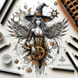 nature-motif-tattoo – tattoo design ideas free ai generated – bizarre – for-biceps – Gallery: witches-inkby-ai