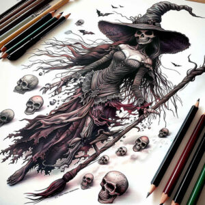 ornamental-detail-tattoo – tattoo design ideas free ai generated – nightmare – for-shoulder – Gallery: witches-inkby-ai