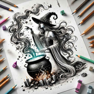 ornamental-detail-tattoo – tattoo design ideas free ai generated – poison – for-thigh – Gallery: witches-inkby-ai