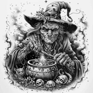 ornamental-detail-tattoo – tattoo design ideas free ai generated – ruin – for-lower-thigh – Gallery: witches-inkby-ai
